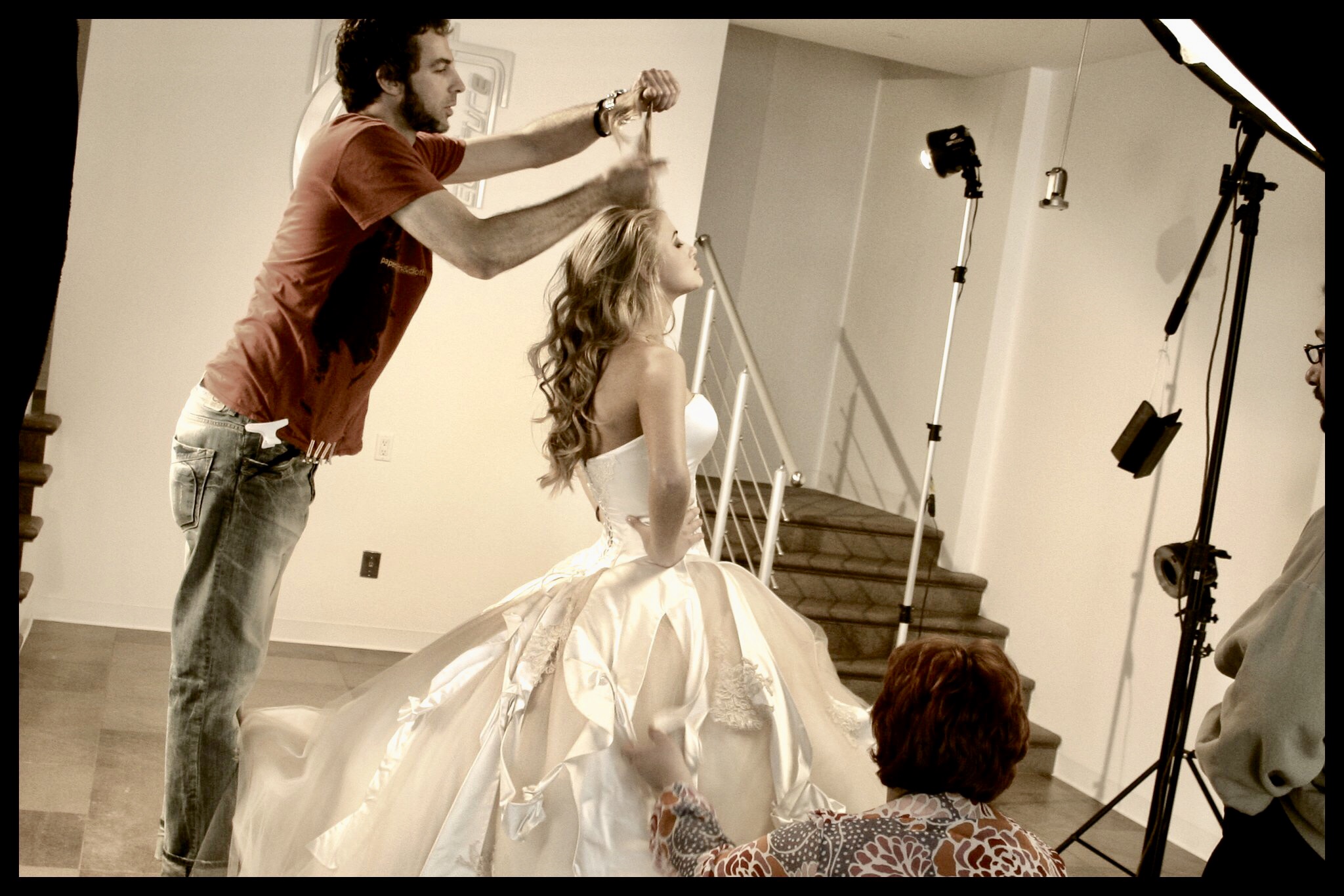 Bridal up-do styling